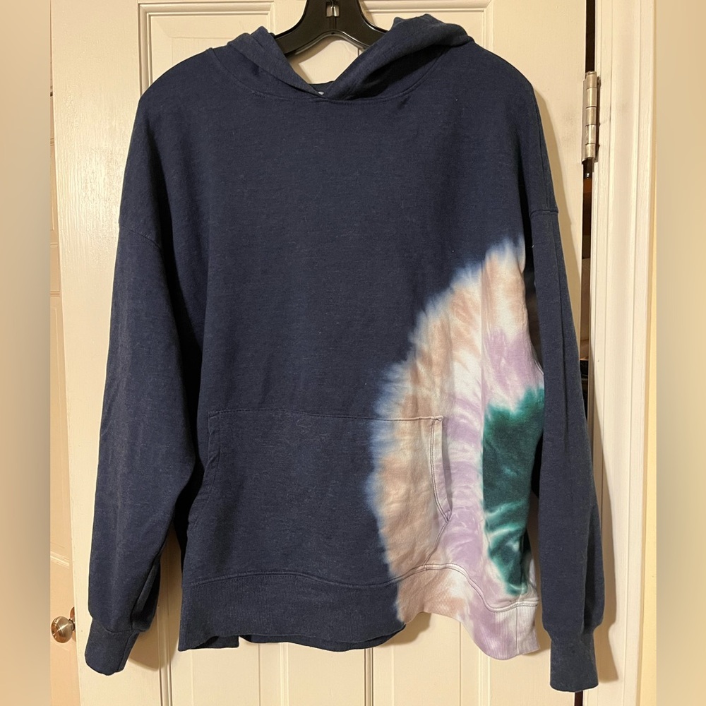 Time and Tru Navy Tie-Dye Hoodie